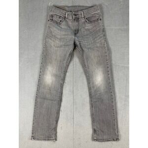 Levi's 511 Slim Fit Jeans Boys 12 Grey Faded Wash Stretch Denim
